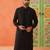 Black silk bling kurta pajama