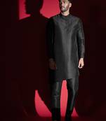 Black embroidered kurta pajama