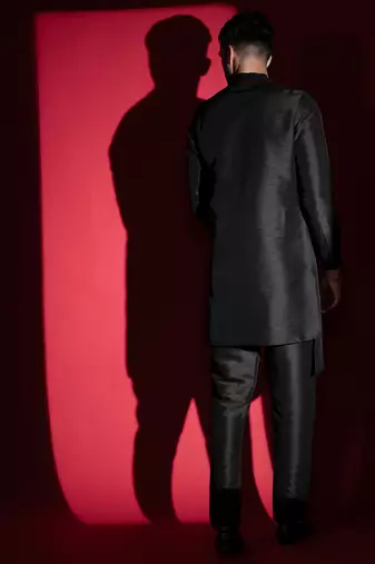 Black embroidered kurta pajama