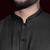 Black cotton front open kurta pajama