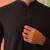 Black cotton front open kurta pajama