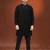 Black ceremonial front open kurta pajama