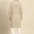 Beige twill weave cotton kurta  set