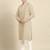 Beige twill weave cotton kurta  set
