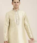 Light beige embroidered kurta pajama