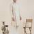 Beige self design side placket cotton kurta pajama