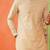 Beige self design cotton kurta pajama