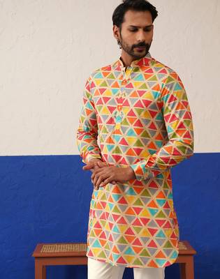 multicolor ceremonial kurta pajama 2