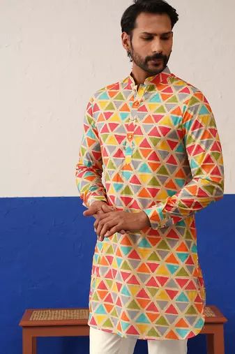 multicolor ceremonial kurta pajama