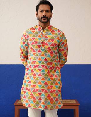 multicolor ceremonial kurta pajama 4