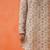 Beige kantha design printed kurta pajama