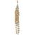 Exclusive long Gold Colour Alloy with white Stone Ear Hangings