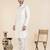 Cream cotton pathani with salwar