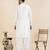 Cream cotton pathani with salwar