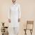 Cream cotton pathani with salwar