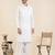 Cream cotton pathani with salwar