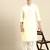 Light yellow fine cotton pathani with salwar