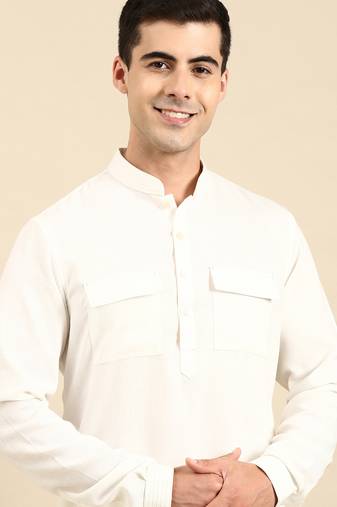 Off white pathani kurta pajama
