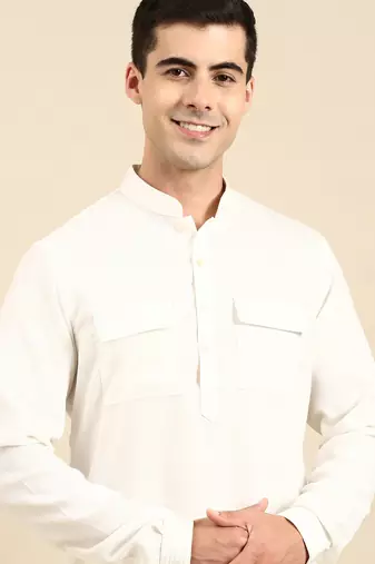 Off white pathani kurta pajama