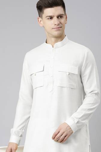 Off white pathani kurta pajama