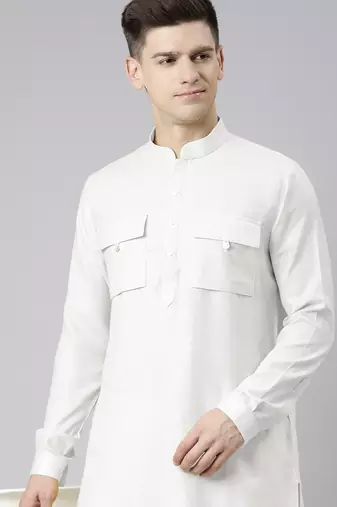 Off white pathani kurta pajama