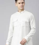 Off white pathani kurta pajama