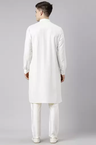 Off white pathani kurta pajama