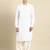 White fine cotton pathani with salwar