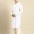 White fine cotton pathani with salwar