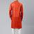 Rustic cotton pathani kurta pajama with patch pocket