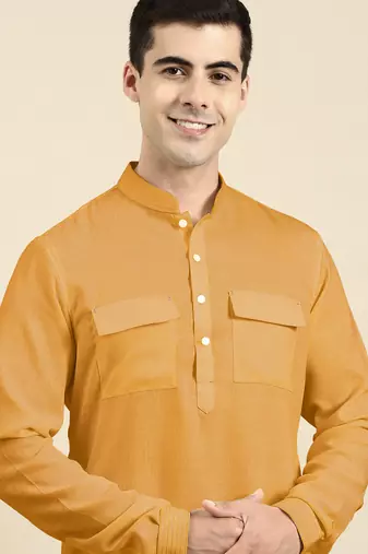 Mustard pathani kurta pajama