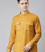 Mustard pathani kurta pajama