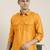 Mustard cotton pathani with salwar