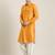 Mustard cotton pathani with salwar