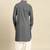 Grey fine cotton pathani with salwar