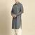 Grey fine cotton pathani with salwar