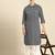 Grey fine cotton pathani with salwar