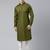 Green cotton pathani kurta pajama with patch pocket