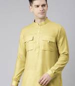 Greenish beige pathani kurta pajama