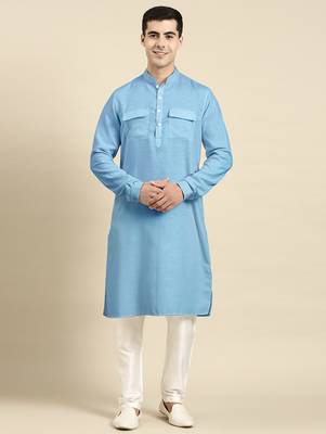 Light blue pathani kurta pajama 2