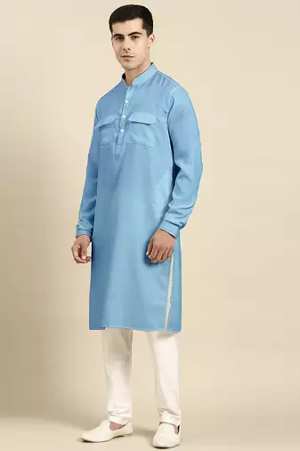 Light blue pathani kurta pajama