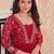 Pink Faux Georgette Embroidery Zari Sequins Ruffle Flared Gown