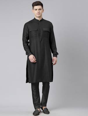 Black pathani kurta pajama 1