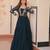 Rama Faux Georgette Embroidery Zari Sequins Ruffle Flared Gown