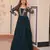 Rama Faux Georgette Embroidery Zari Sequins Ruffle Flared Gown