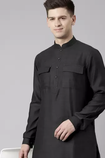 Black pathani kurta pajama