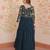 Rama Faux Georgette Embroidery Zari Sequins Ruffle Flared Gown