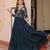 Rama Faux Georgette Embroidery Zari Sequins Ruffle Flared Gown