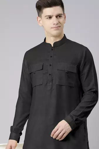 Black pathani kurta pajama