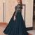 Rama Faux Georgette Embroidery Zari Sequins Ruffle Flared Gown